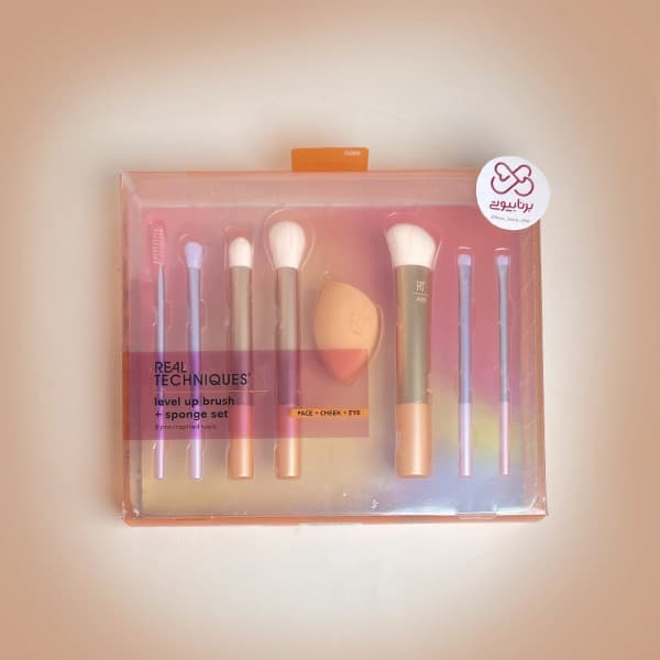 ست براش 8 عددی ریل تکنیک Real techniqes مدل level up brush + sponge set