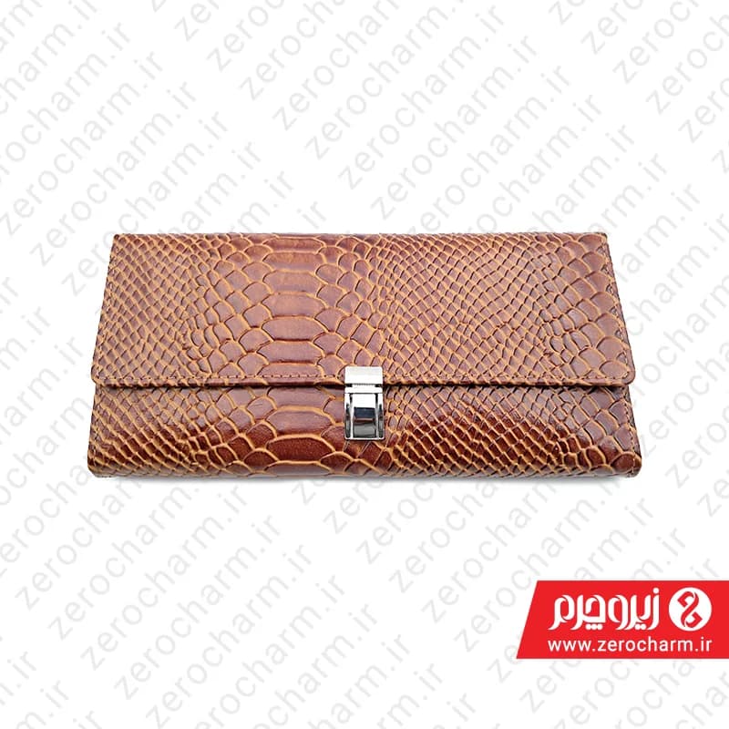 کیف موبایل و پول دستی زنانه چرم طبیعی — تصویر ۵