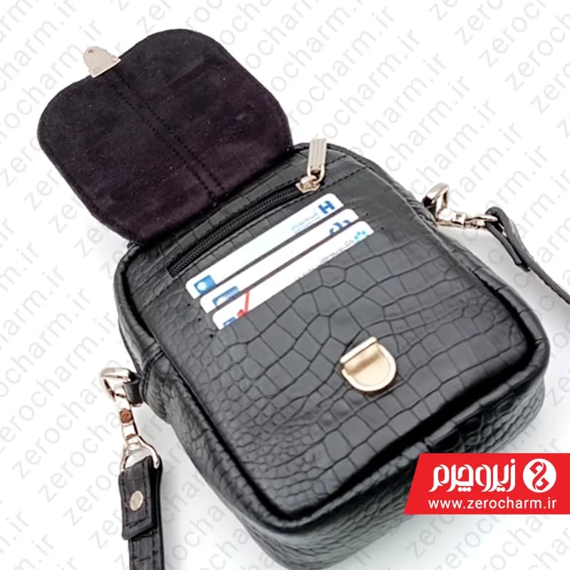کیف اسپرت مینی چرم طبیعی گاوی سه حالته دوشی ، دستی و کمری — تصویر ۱۲