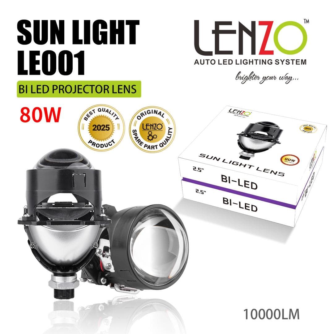 لنز اورجینال Bi LED مدل 001 لنزو Lenzo با گارانتی ۲ ساله