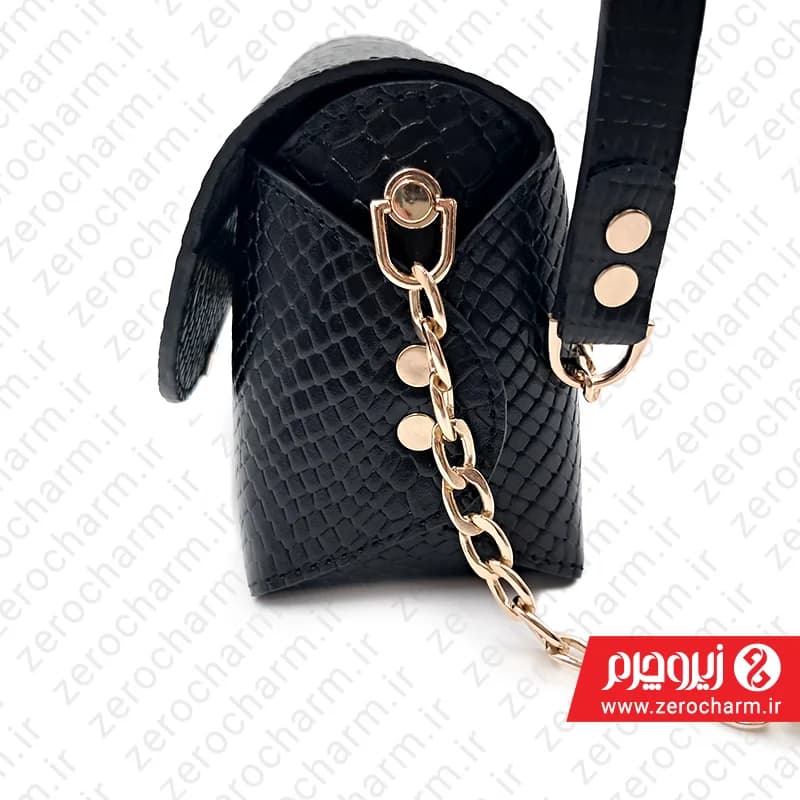 کیف دوشی زنانه چرم طبیعی مدل نازآفرین 2 — تصویر ۴