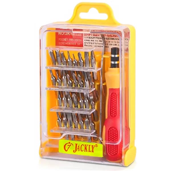 ست پیچ گوشتی 32 تکه JACKLY مدل JK-6032D | مناسب تعمیرات لوازم الکترونیک — تصویر ۵