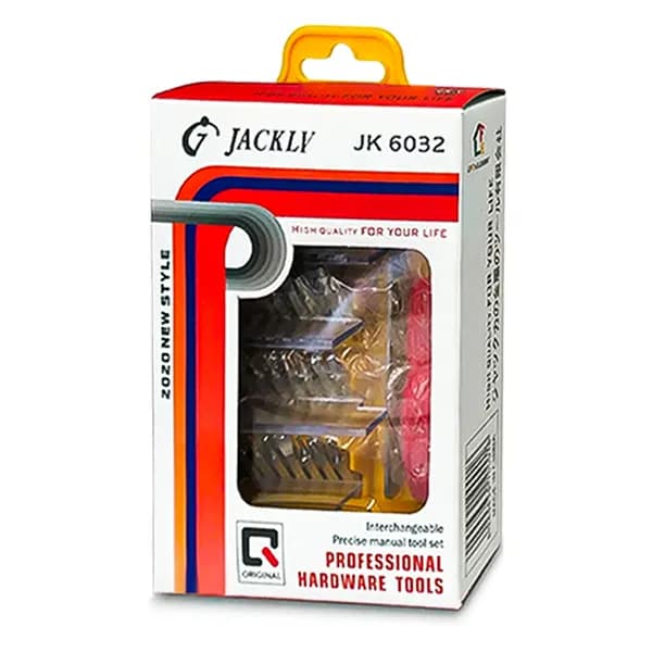 ست پیچ گوشتی 32 تکه JACKLY مدل JK-6032D | مناسب تعمیرات لوازم الکترونیک — تصویر ۶