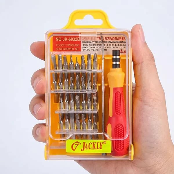 ست پیچ گوشتی 32 تکه JACKLY مدل JK-6032D | مناسب تعمیرات لوازم الکترونیک — تصویر ۸