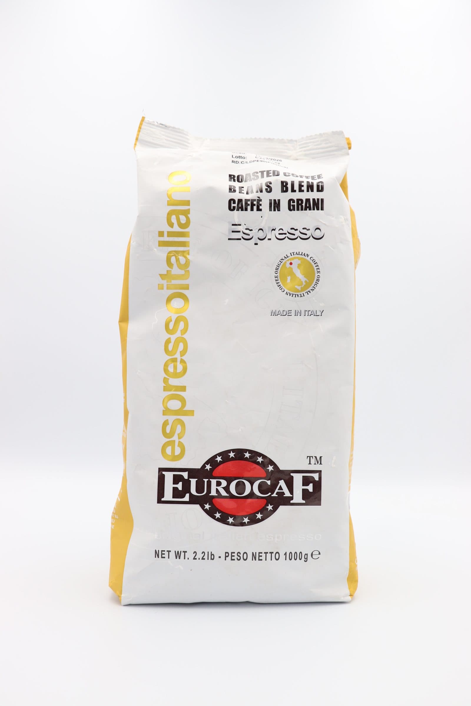 قهوه دانه یوروکاف مدل Espresso Italiano ایتالیایی 1 کیلویی