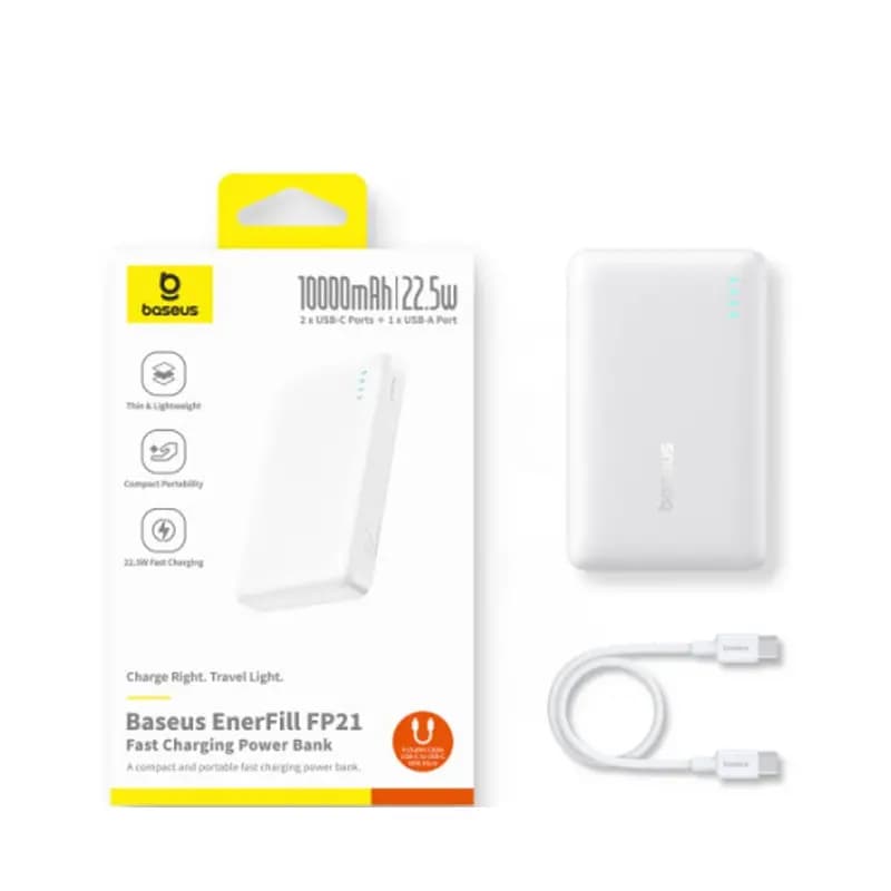پاوربانک باسئوس مدل EnerFill FP21 ظرفیت 10000 میلی آمپر ساعت توان 22.5 وات — تصویر ۲