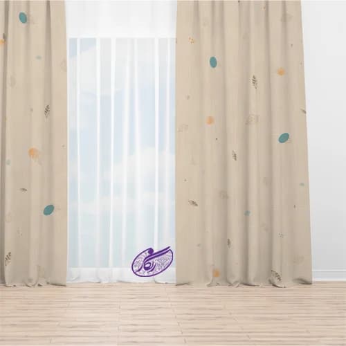 پرده مدرن طرح برگ ریز