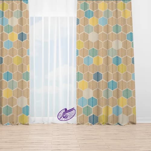 پرده مدرن طرح برگ آذین