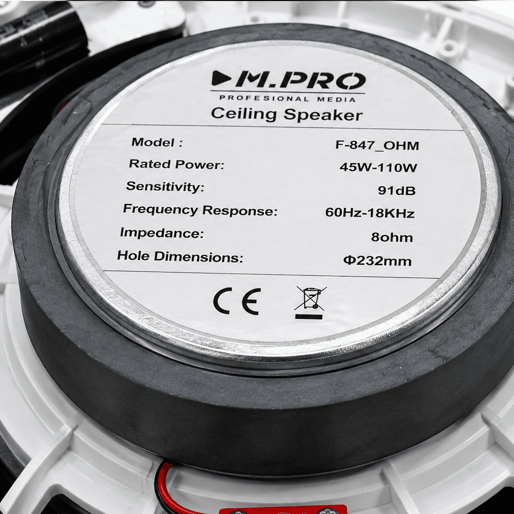 بلندگو سقفی توکار اهمی ولتی M.PRO مدل F847 — تصویر ۵