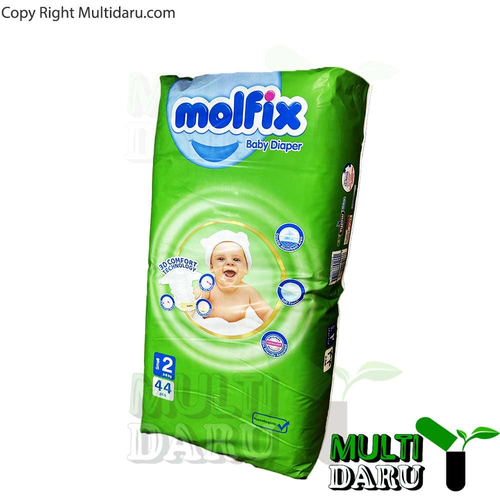 پوشک مولفیکس سایز 2 3-6 کیلو گرم 44 عددی — تصویر ۲