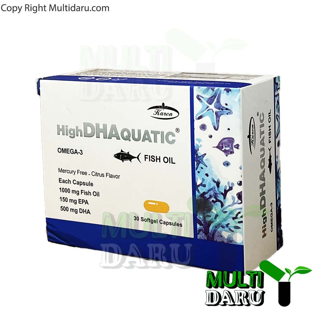 سافت ژل امگا 3 DHA آکواتیک کارن بلیستر 30 عددی — تصویر ۲