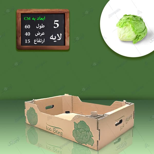 کارتن آیس برگ فلکسویی طرح عمومی 15*40*60 cm