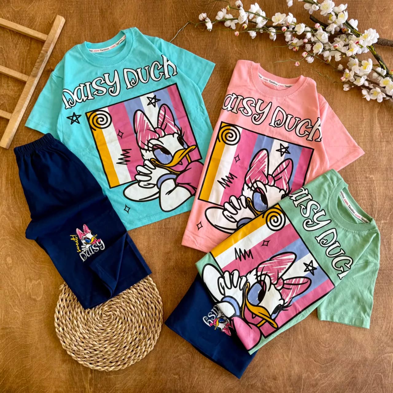 تیشرت شلوارک اردک Daisy Duck سایز 35 تا 65 کد 6694