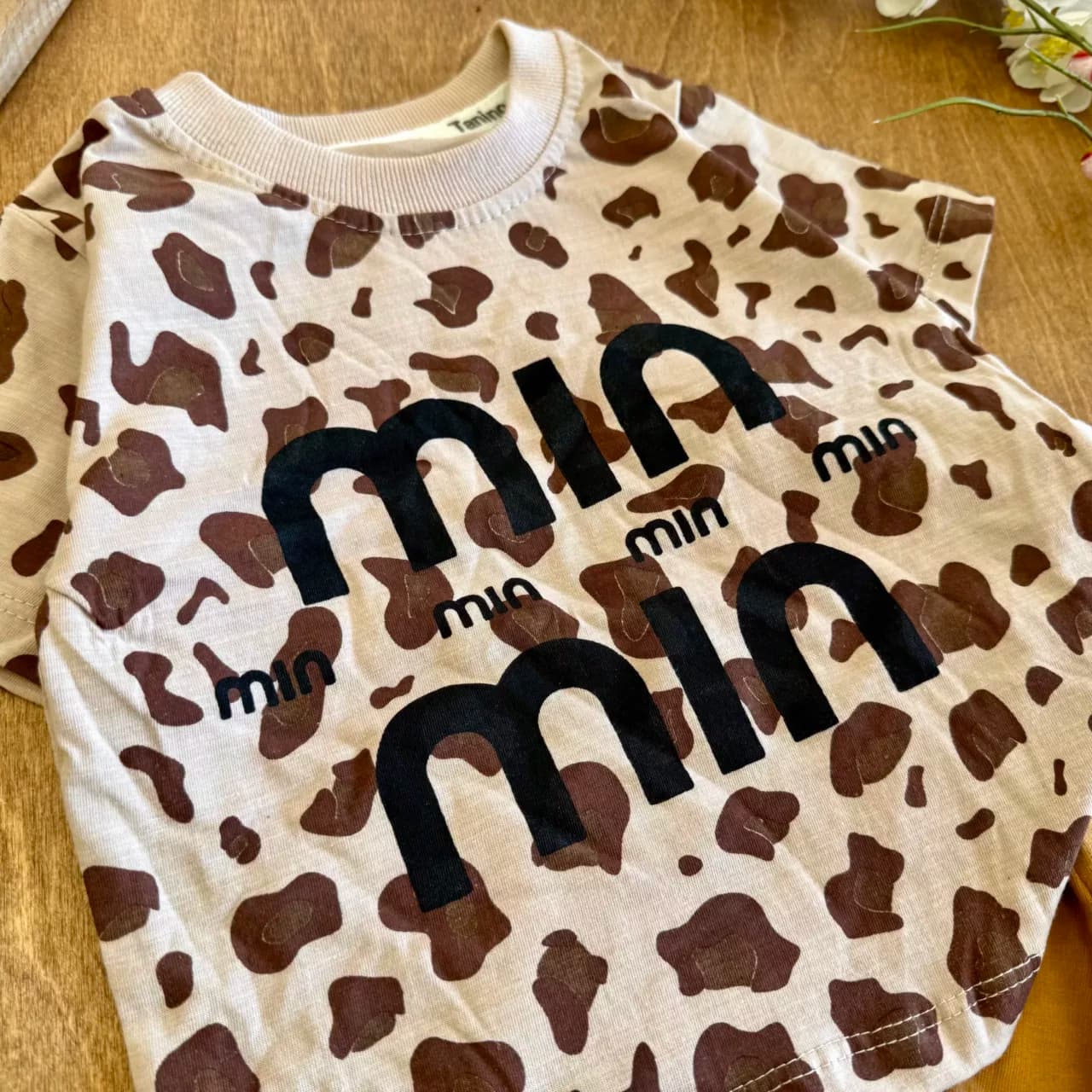 تیشرت شلوارک پلنگی min min (ایراددار) سایز 35 تا 60 کد 6660-1 — تصویر ۲