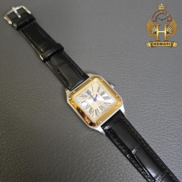 ساعت مچی زنانه کارتیر مدل دمونت CARTIER SANTOS DUMONT CSDL102 (در دو سایز قاب) — تصویر ۶
