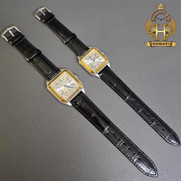 ساعت مچی زنانه کارتیر مدل دمونت CARTIER SANTOS DUMONT CSDL102 (در دو سایز قاب) — تصویر ۳