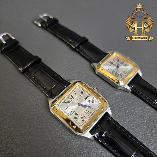 ساعت مچی زنانه کارتیر مدل دمونت CARTIER SANTOS DUMONT CSDL102 (در دو سایز قاب) — تصویر ۲