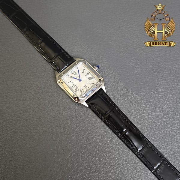ساعت مچی زنانه کارتیر مدل دمونت CARTIER SANTOS DUMONT CSDL100 (قاب کوچک) — تصویر ۵