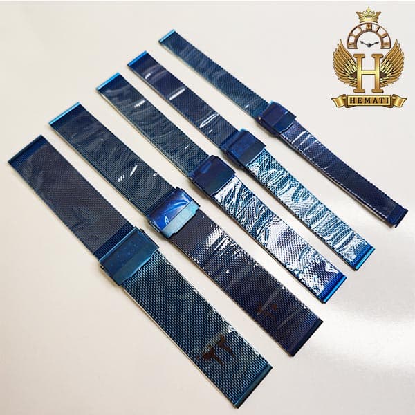 بند ساعت مچی حصیری ریز باف رنگ سرمه ای در سایزبندی BSTH1104 — تصویر ۲