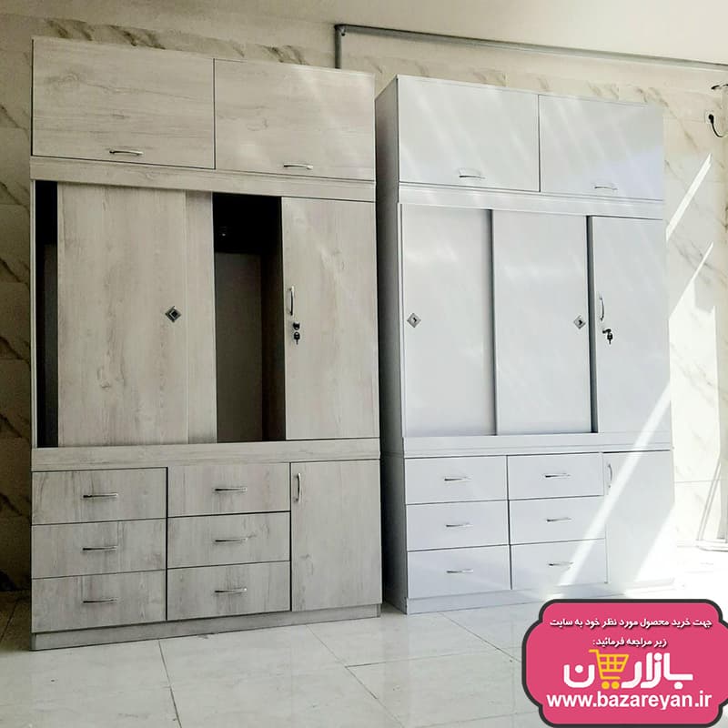 کمد لباس 3تکه درب ریلی 6 کشو ارسال به سراسر کشور — تصویر ۵