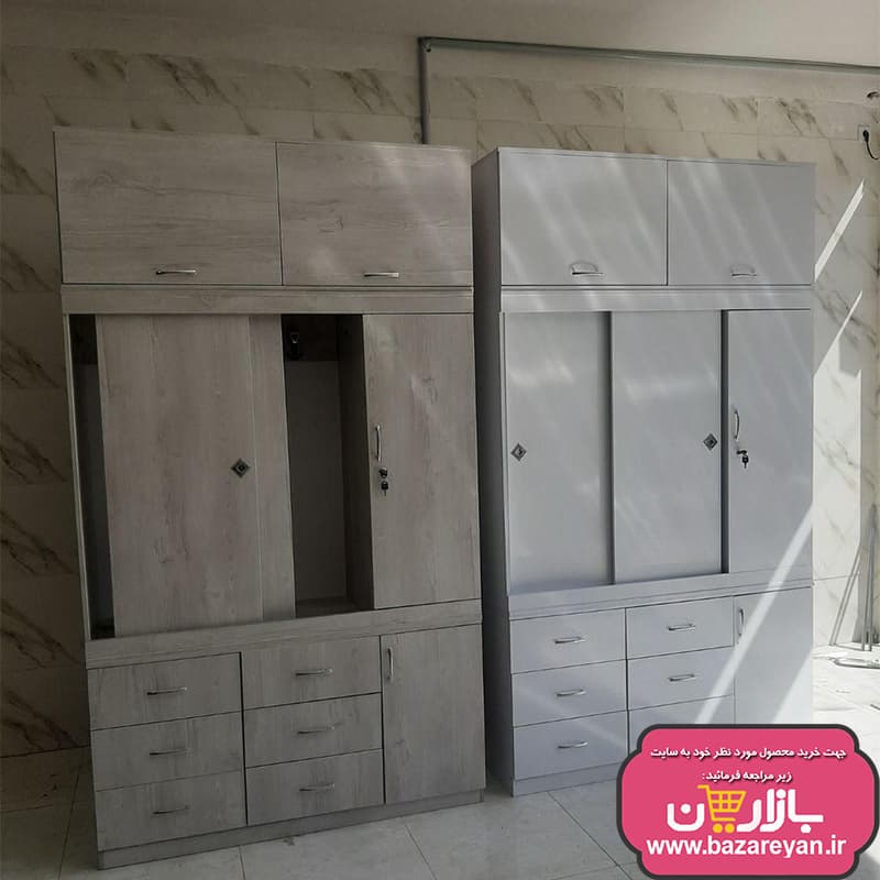 کمد لباس 3تکه درب ریلی 6 کشو ارسال به سراسر کشور — تصویر ۲