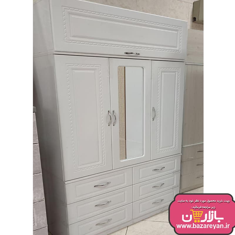 کمد لباس 3تکه درب ریلی 6 کشو ارسال به سراسر کشور — تصویر ۸