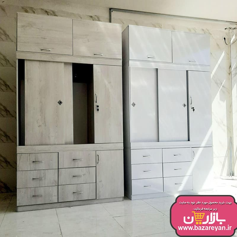 کمد لباس 3تکه درب ریلی 6 کشو ارسال به سراسر کشور — تصویر ۴