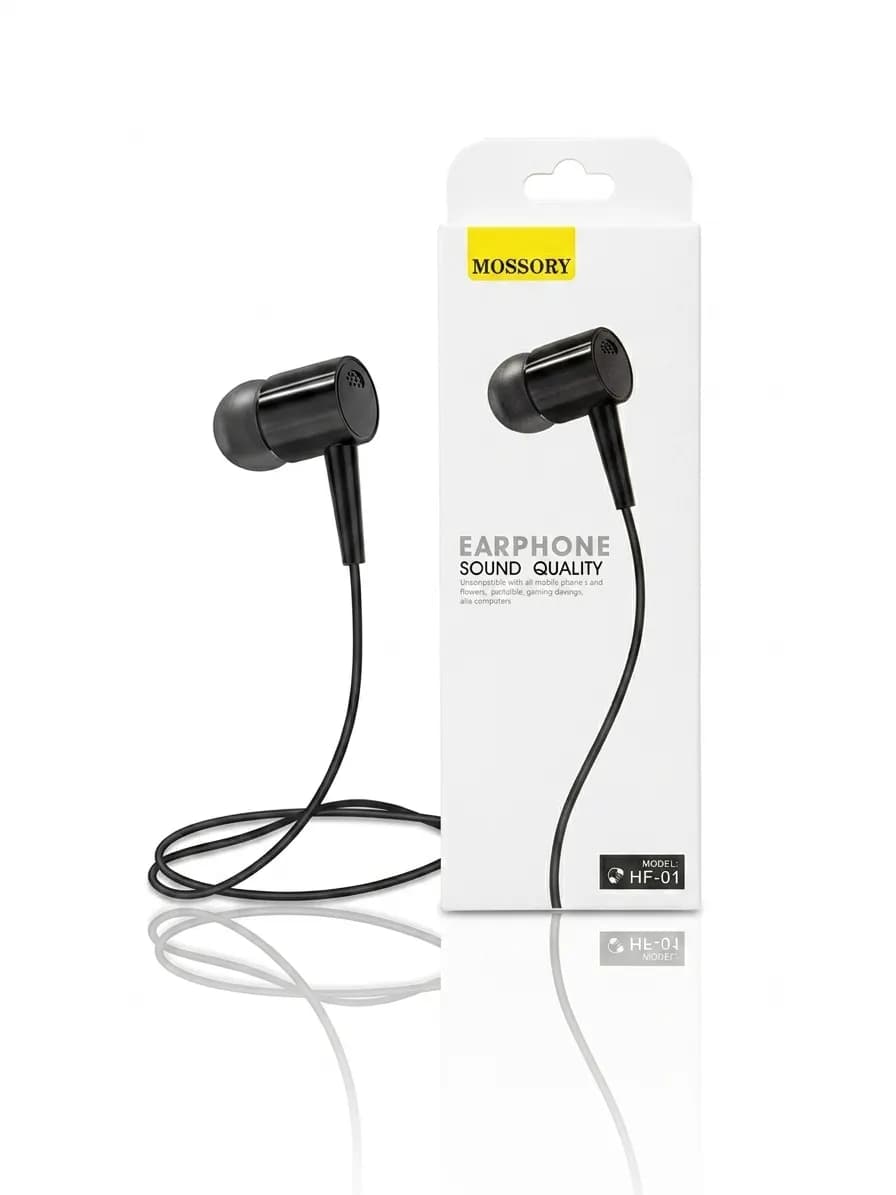 هندزفری سیمی MOSSORY مدل HF-01 | جک 3.5 میلی‌متری
