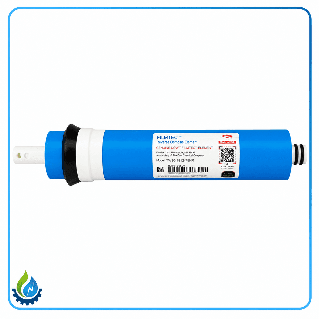 فیلتر ممبران تصفیه آب فیلمتک داو مدل TW30-1812-75