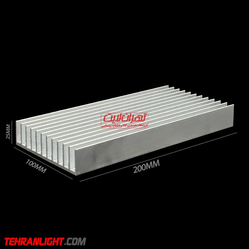 هیت سینک شانه ای 100 *200*25 میلیمتر آلومینیومی