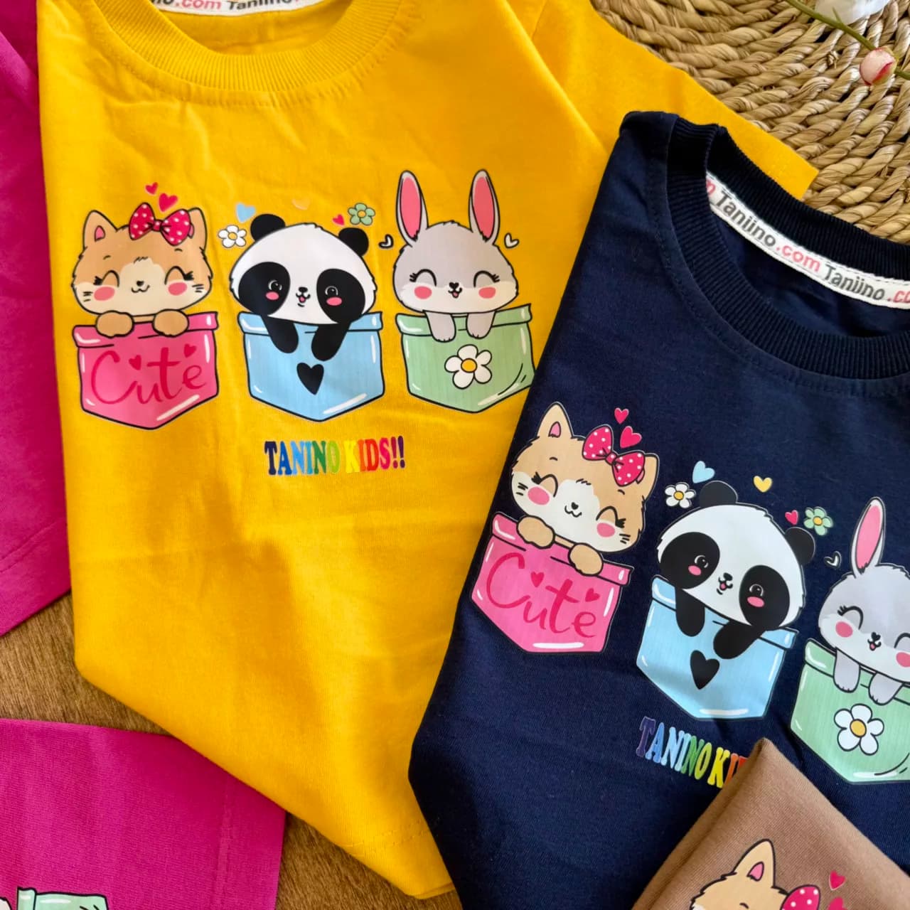 تیشرت شلوارک خرگوش گربه پاندا جیبی Cute کد 6692 — تصویر ۲