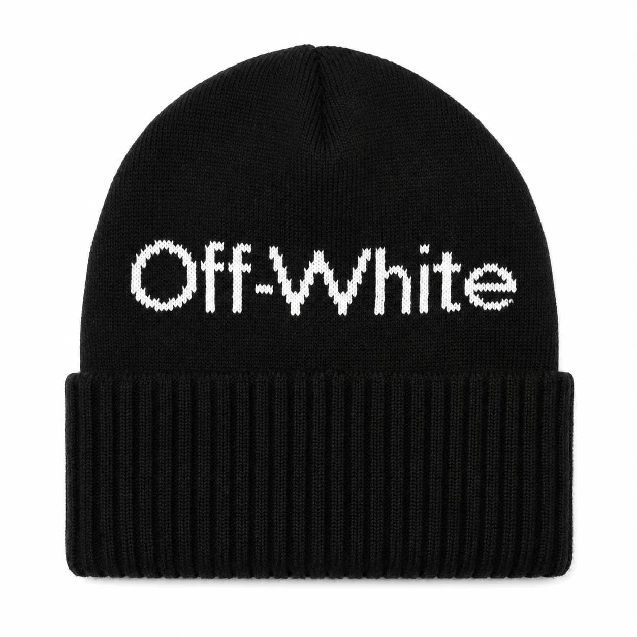 کلاه بافت off white مشکی