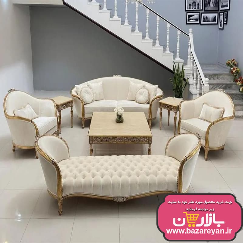 مبل کلاسیک لورنزو طرح صوفیا 9 نفره — تصویر ۳
