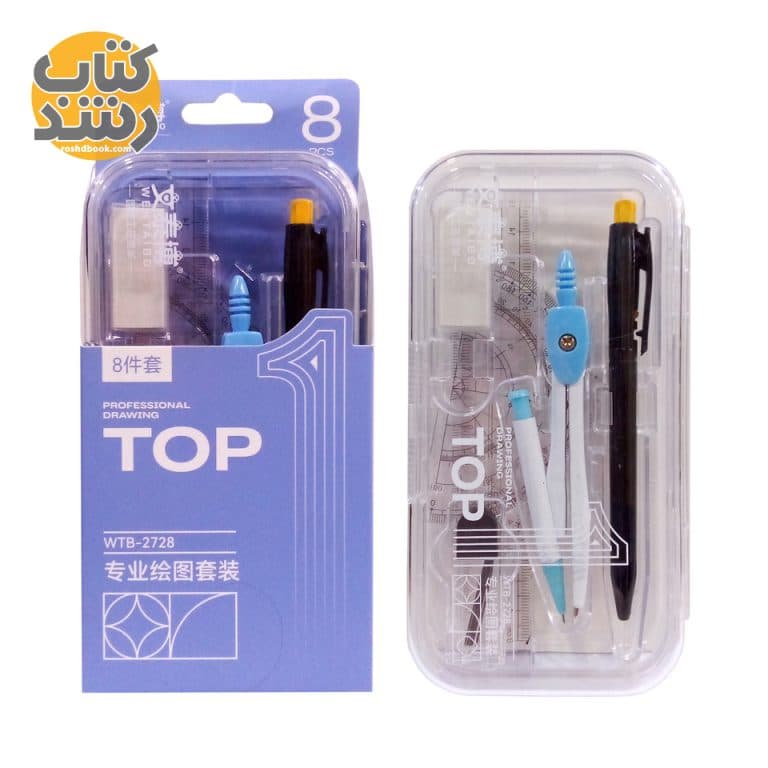 ست 8 عدی پرگار ، خط کش، پاک کن و مداد مدل WTB-2728