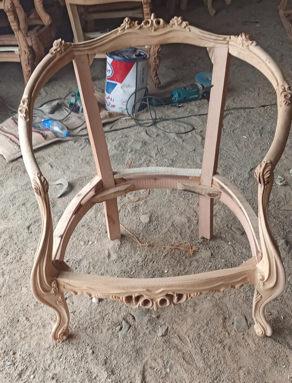 کلاف خام مبل کلاسیک 9نفره مدل زمرد — تصویر ۶