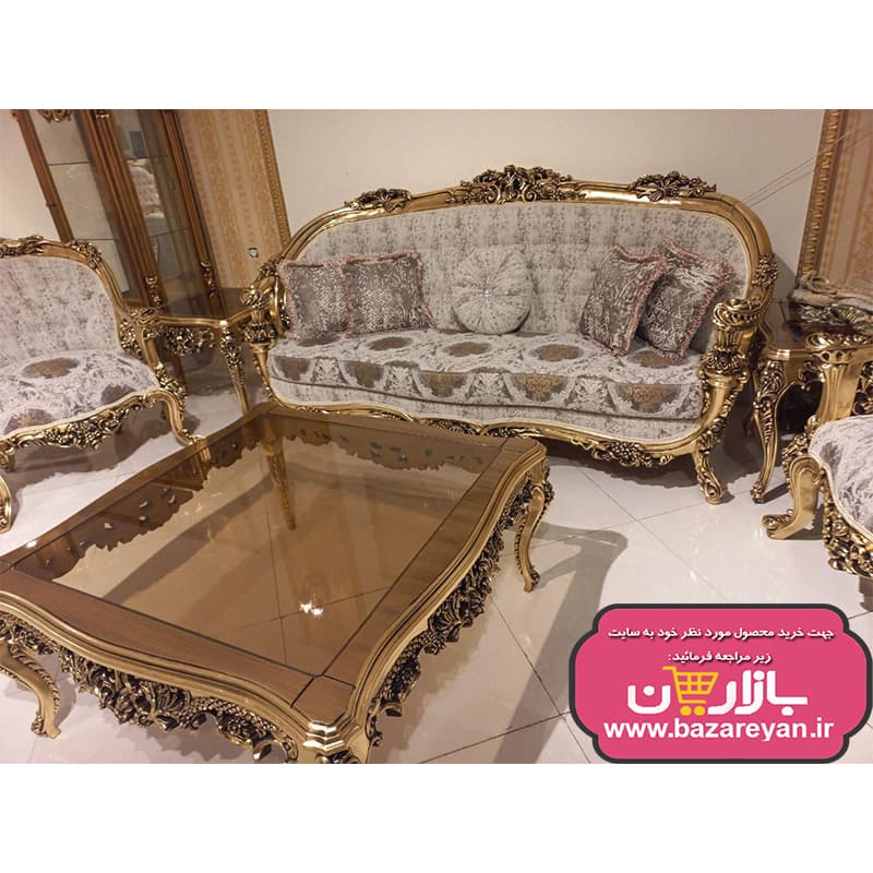 مبل کلاسیک سلطنتی 7 نفره مدل ایتالیایی سوپرراش کد 12، ارسال55 روزکاری به سراسر کشور — تصویر ۵