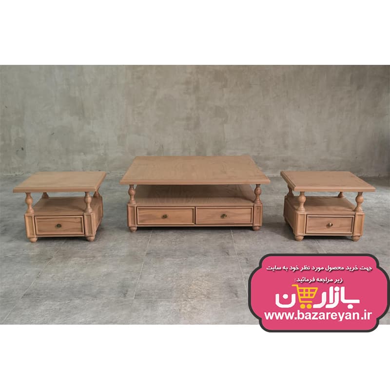 میز جلومبلی و عسلی روتی پایه ستونی رنگبندی سفارشی ارسال به سراسر کشور — تصویر ۳