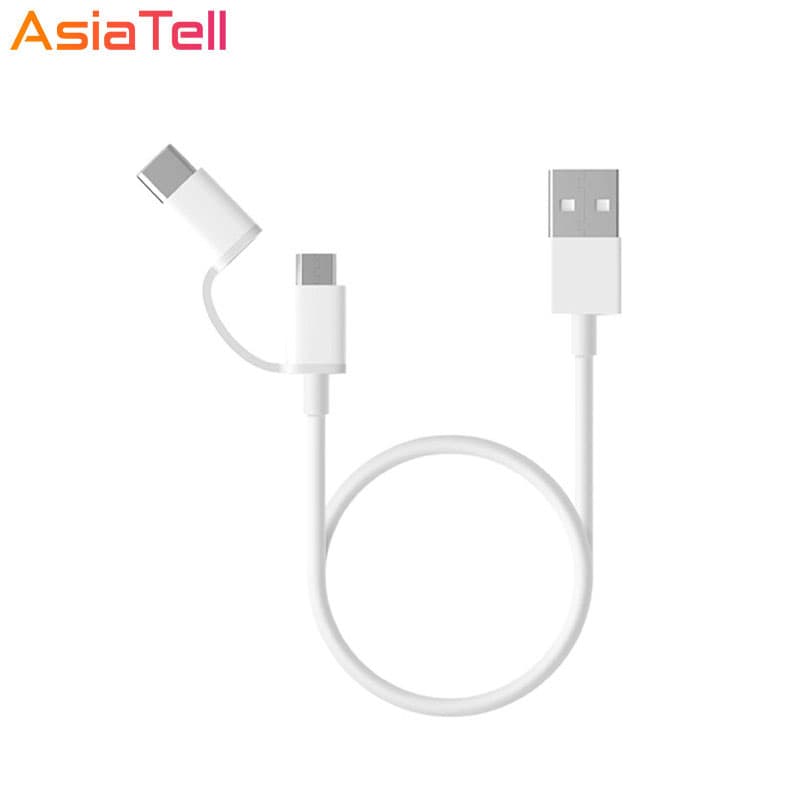 کابل تبدیل USB Type-A به Micro USB/USB Type-C شیائومی مدل SJX01ZM