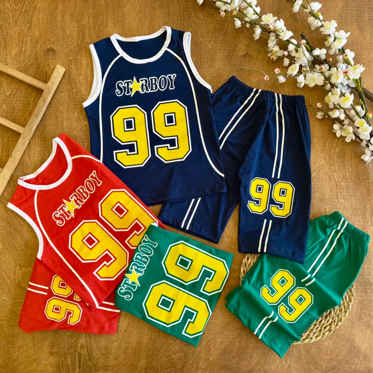 تاپ شلوارک بسکتبالی طرح 99 سایز 45،50 کد 6650