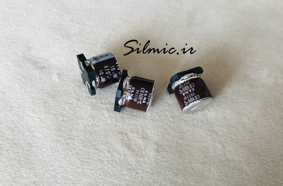 خازن 470 میکرو فاراد 10 ولت elna ژاپن smd سری RTH مقاومت در برابر لرزش