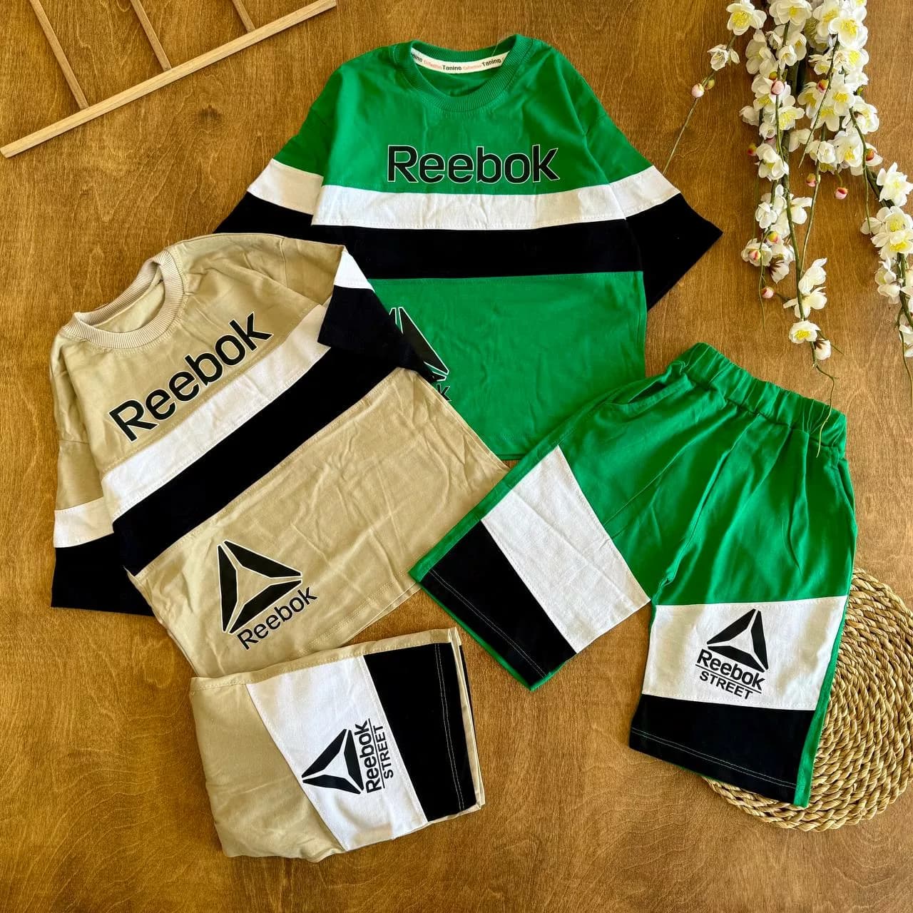 تیشرت شلوارک طرح REEBOK سایز 45 تا 60 کد 6531 — تصویر ۲