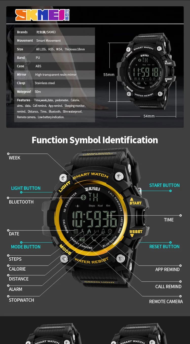 ساعت مچی مردانه اسکمی ( SKMEI ) مدل 1227black — تصویر ۳