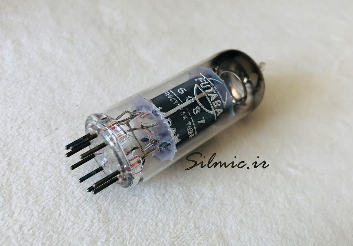 لامپ خلاء 6CS7 ساخت FUTABA ژاپن تریود دو دیود و تقویت کننده صوتی HIFI — تصویر ۲