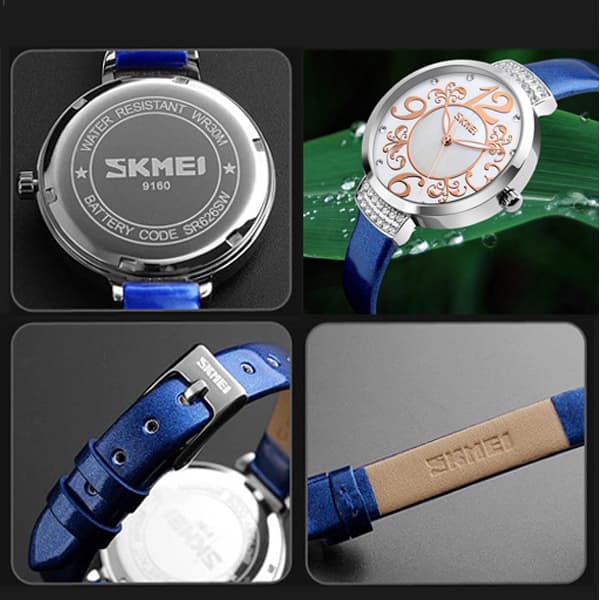 ساعت مچی زنانه اسکمی ( SKMEI ) مدل 9160blue — تصویر ۳
