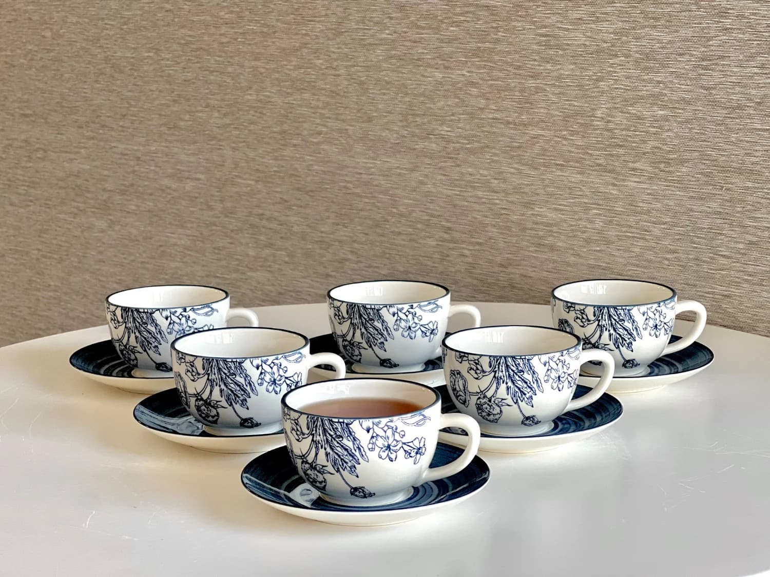فنجان و نعلبکی چای خوری گل آبی GUPAN