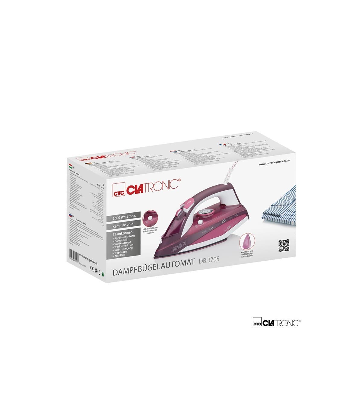 اتو بخار کلترونیک مدل DB-3705 — تصویر ۲