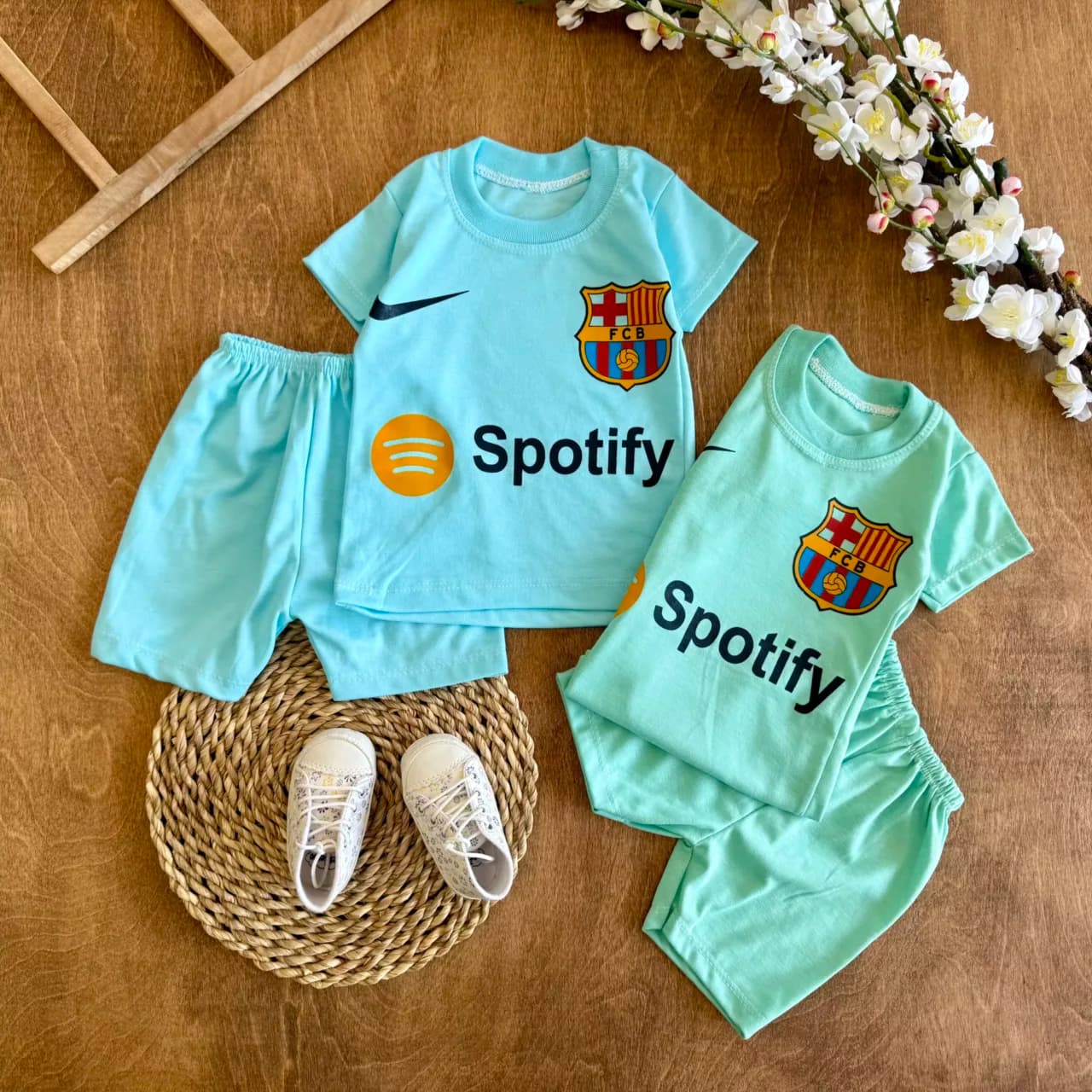 تیشرت شلوارک spotify (کمرنگ) سایز 4 تا 6 کد 6619