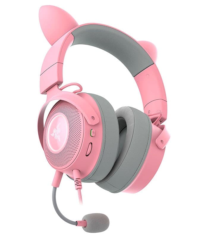 هدست ریزر RAZER KRAKEN KITTY EDITION V2 PRO QUARTZ — تصویر ۲