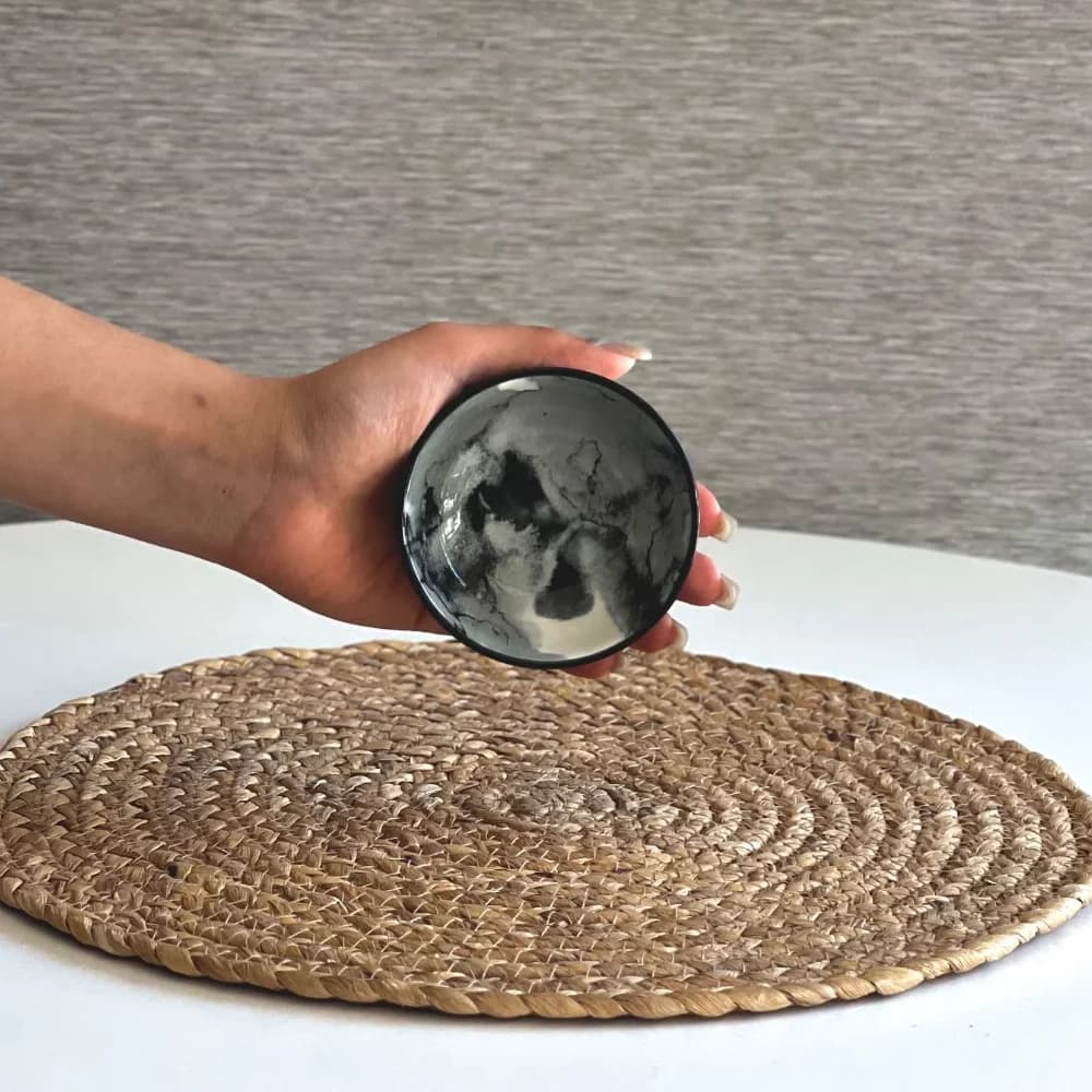 خرماخوری و تنقلات خوری 031 طرح ماربل مشکی کد 6
