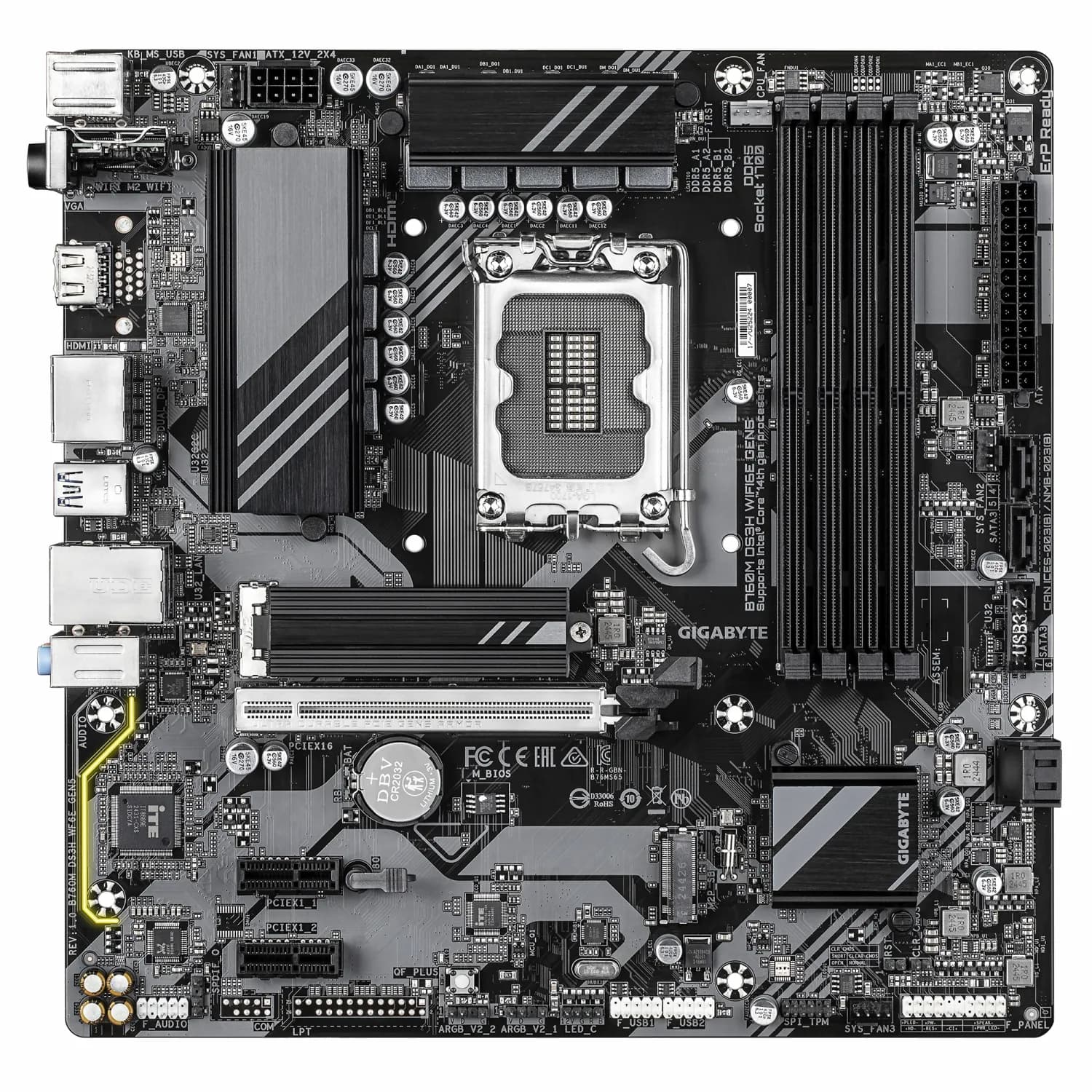 مادربرد GIGABYTE B760M DS3H WIFI6E GEN5 — تصویر ۲